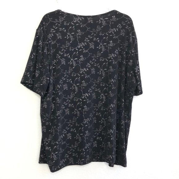 Urban Works Slinky Floral Short Sleeve Top Bok - Picture 3 of 7